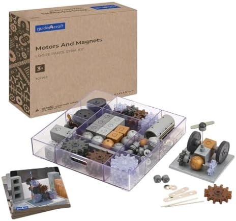 Kaplan Early Learning Company Motors and Magnets Loose Parts STEM Kit - 178 Pieces by KaplanEarlyLearningCompany