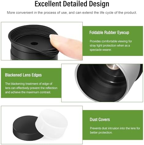 Astromania Telescope Eyepiece 1.25 Inch Plossl Eyepiece Telescope Lense 8mm - Image 2