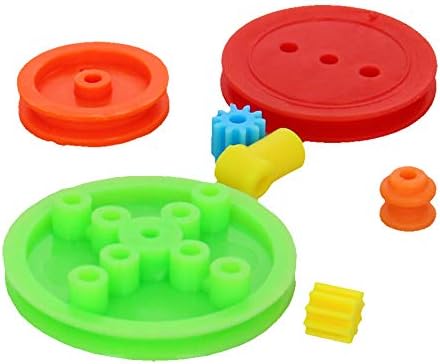 Fielect 43Pcs Plastic Gear Kit With Assortment Accessories for DC Motor Robot - Image 3