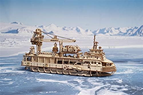 UGEARS Research Vessel 3D Wooden Puzzles for Adults - Wooden Model Kits for Adults Model Ship Kit for Adult Mechanical Model Kit Puzzle Brain Teaser Hobby Set Home Decoration - Image 5