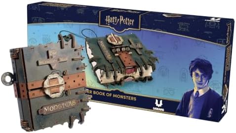 UGEARS Harry Potter The Monster Book of Monsters - 3D Wooden Puzzles for Adults, Mechanical Wooden Model Kits for Adults to Build, DIY Building Craft Kit, Brain Teaser Puzzle, Hobby Gift 3D Puzzle by UGEARS-ModelingJoy