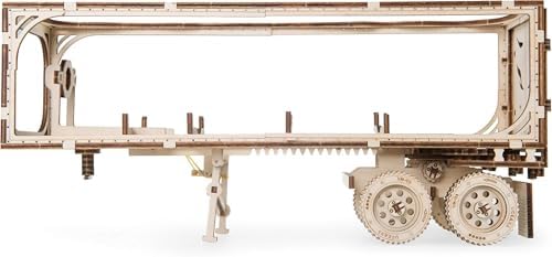 Ugears Trailer for Heavy Boy Truck VM-03 3D Puzzle, 138-Parts, 14.2-Inch, Brown - Image 4