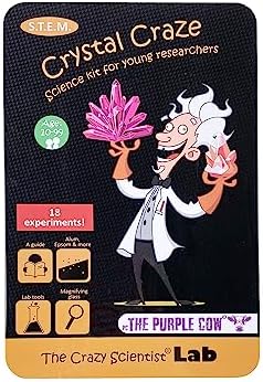 The Purple Cow- The Crazy Scientist Crystal Craze Experiment Stem Education Science Kit for Kids Boys & Girls Aged 10+ by purple-cow