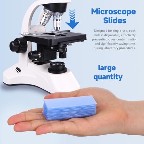 Kichvoe Plastic Blank Microscope Slides Pre-Cleaned Laboratory Slides for Urine Tests Chemical Analysis Science Lab and Education Clear Optical Slides 2.95 X 0.98 X 0.03 in Single-Use - Image 6