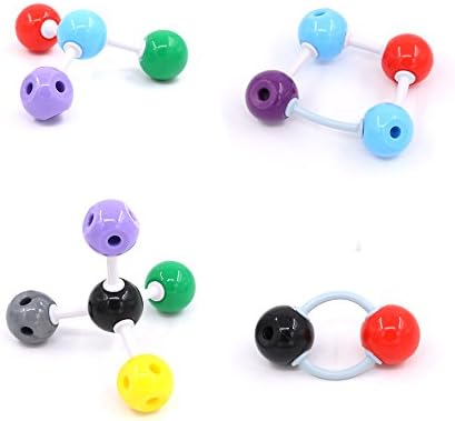 Swpeet 115 Pcs Organic Chemistry Molecular Model Student and Teacher Kit, Molecular Model Set for Inorganic & Organic Chemistry - 50 Atoms & 64 Links & 1 Short Link Remover - Image 3
