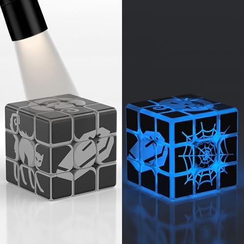 Halloween Glow in Dark Fluorescent Speed Cube 3x3 Luminous Magic Cube Puzzle Brain Teaser Game Toy - Image 6