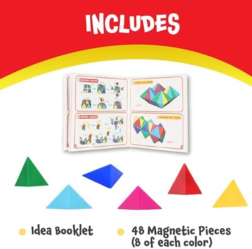 POPULAR PLAYTHINGS Tri-Mags Magnetic Puzzle Toy, 48 Pieces - Image 5