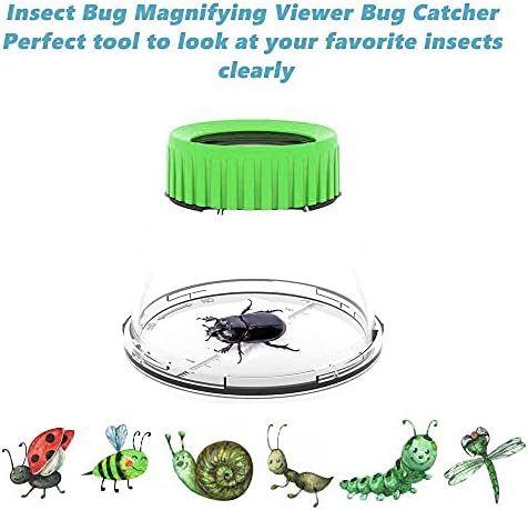 4Pack Green Bug Viewer with 5X Magnifier | Bug Jars for Kids Collecting - Image 2