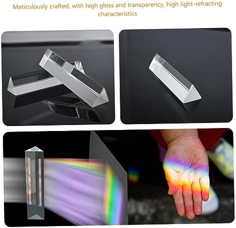 3pcs Equilateral Triangle Prisms Optical Glass for Teaching Photography - Image 3