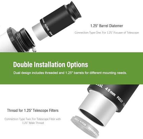 Astromania Telescope Eyepiece 1.25 Inch Plossl Eyepiece Telescope Lens 40mm - Image 5
