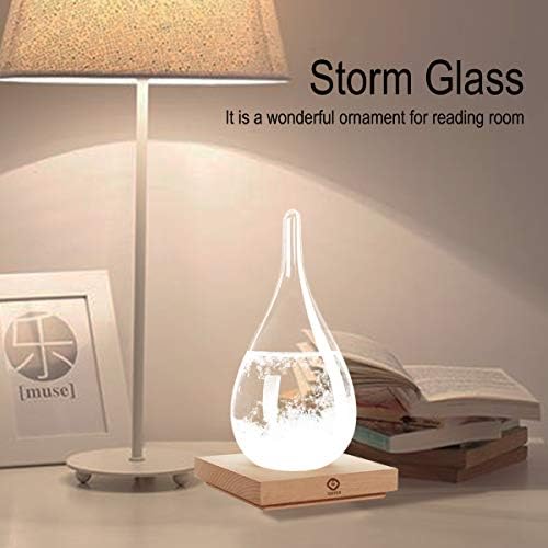Storm Glass Weather Predictor,Christmas Snow Globe Storm Glass Barometer Weather Predictor, Home and Office Decorative Glass Bottles, Christmas Unique Gifts for Women/Men (L) - Image 4