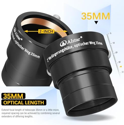 Alstar 2-Inch 35MM Telescope Eyepiece Extension Tube Adapter - Bundle with - 8 Piece Eyepiece & Filter Accessory Kit - Image 5