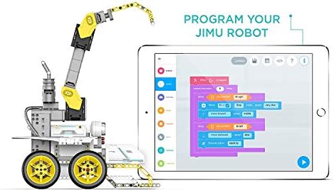 UBTECH JRA0203 JIMU Robot BuilderBots Series: Overdrive Kit/App-Enabled Building and Coding STEM Learning Kit (410 Parts and Connectors), Yellow - Image 6