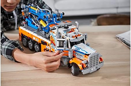 LEGO Technic Heavy-Duty Tow Truck 42128 with Crane Toy Model Building Set, Engineering for Kids Series - Image 2