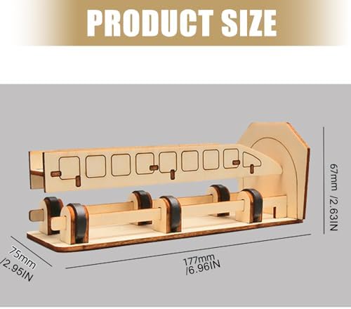Wooden Levitation Train Model Toy Hands on Learning Toy for Students Learning Physics Principles Wooden Levitation Train Model Set - Image 3