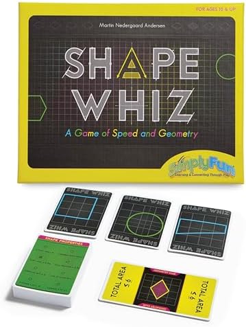 SimplyFun Shape Whiz - A Fun and Educational Math Game Using Geometry and Our Powers of Approximation - for 2 to 4 Players - Ages 10 & Up by SimplyFun