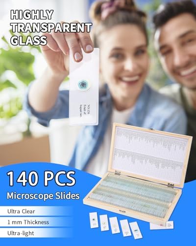 140-Pcs Microscope Slides with Specimens,Plant, Animal, Algae,etc,Educational Microscope Slides and Covers for Young Scientists,Perfect for Biology Class and Experiments - Image 6