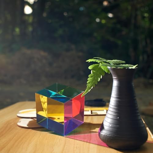 CMY Color Cube, 80mm Acrylic Prism for Home or Office Decoration - Image 4