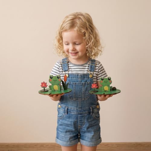 Silipull 3D Frog Puzzle 12 Piece Paper Craft Kit for Kids 8+ - Image 5