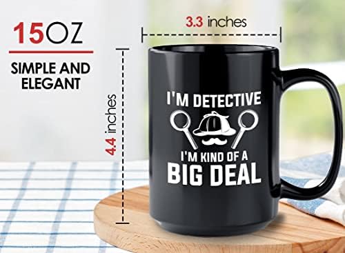 Detective Coffee Mug 15oz Black - I'm Detective - Private inverstigator Public investigator enigmatic person police training gift - Image 6