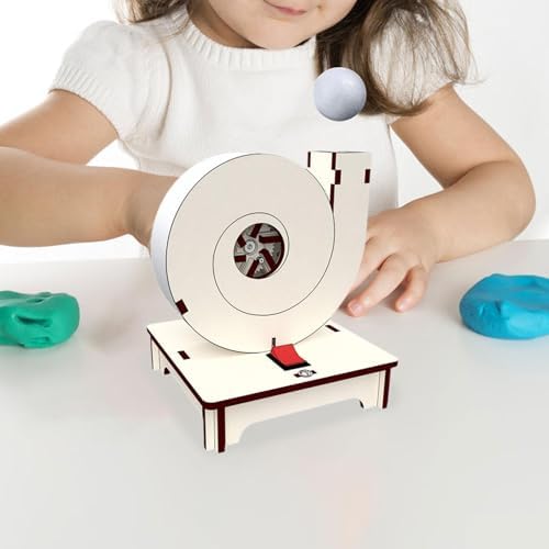 kowaku Air Suspension Ball Experiment Kit Wooden Building Kit Educational Project Technology Craft Supplies Unique Electric Blower - Image 5