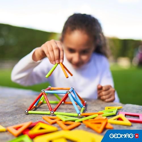 Geomag Supercolor Magnetic Toys for Kids Ages 5+, 78pc Educational STEM Magnets for Kids - Swiss-Made Magnetic Blocks, Tiles and Building Toys from 100% Recycled Plastic - Image 4