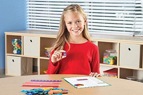 hand2mind Plastic Double-Sided Decimal and Fraction Tiles, Montessori Math Materials, Fraction Manipulatives, Unit Fraction, Fraction Bars Math Manipulatives, Homeschool Supplies (Set of 51) - Image 4