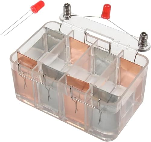 Saltwater Primary Battery Experiment Kit Electrochemical Power Generation Demonstrator Student Physics Electrics Teaching Apparatus Galvanic Cell for Classroom Science Lab - Image 4
