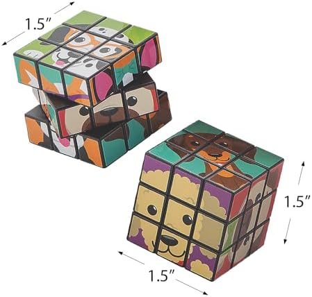 Fun Express Dog Party Mini Magic Cubes – Fun & Engaging Party Toys for Kids Perfect for Dog-Themed Birthday Parties Events & Celebrations Interactive Puzzles for Hours of Entertainment – 12 Pieces - Image 2