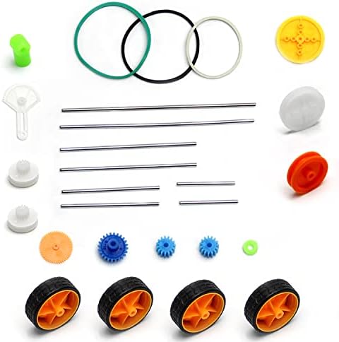Fielect 78Pcs Plastic Gears Kit DC Motor Kit DIY Gear Assortment Accessories Set for Robot Various Axle Belt Bushings - Image 2