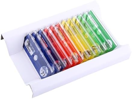 12PCS Prepared Microscope Slides, Plastic Colored Biological Sample Biology Slides Root Viewer Kit Microscope Accessories for Students Education (Mix Color) - Image 2