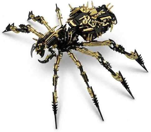 3D Metal Assembly Model Set Mechanical Spider Model Kit for Adults, 800pcs Brain Teaser STEM Kit for Kids, DIY Hobbies for Men Women - Creative DIY Gift for Adults & Teens (Black Gold) by fccgear