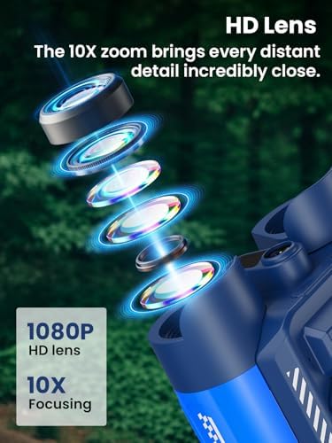 Acoath Binoculars for Kids with Night Vision Camera, Kids Telescope, 10X Optical Zoom, Magic Adventures Telescope Toys Gifts for Age 3, 4, 5, 6, 7, 8, 9, 10+ Years Old Boys Girls - Image 3