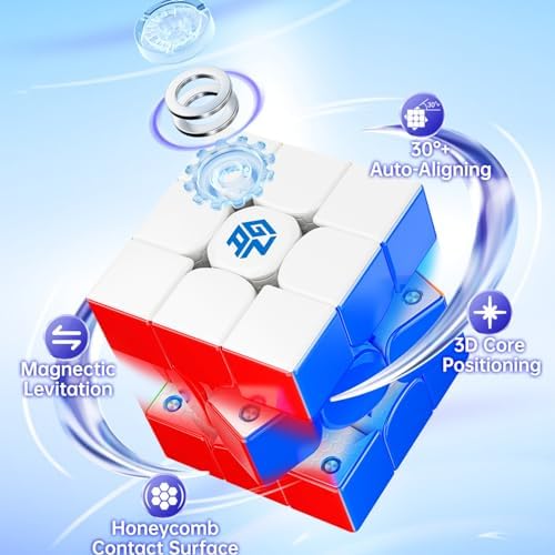 GAN 356 Maglev 3x3 Cube - Speed Stickerless Magnetic Puzzle (Frosted Surface Version) - Image 3