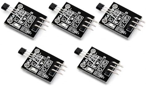 5 Pcs KY-035 3Pin Class Bihor Analog Hall Magnetic Sensor Module Starter Kit by Truloven