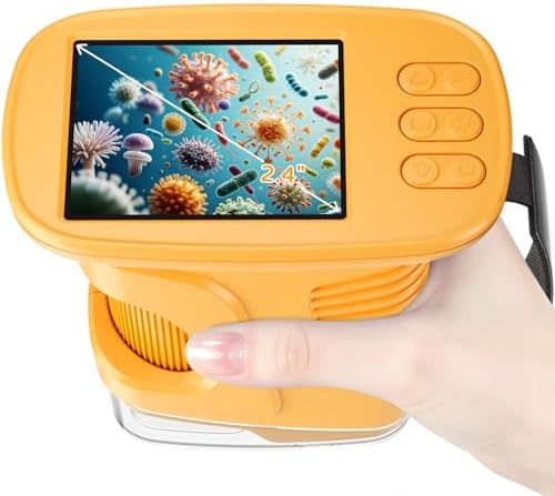 1000X Handheld Microscope for Kids, 4K Digital Kids Microscope Science Kits by KidsBorescope