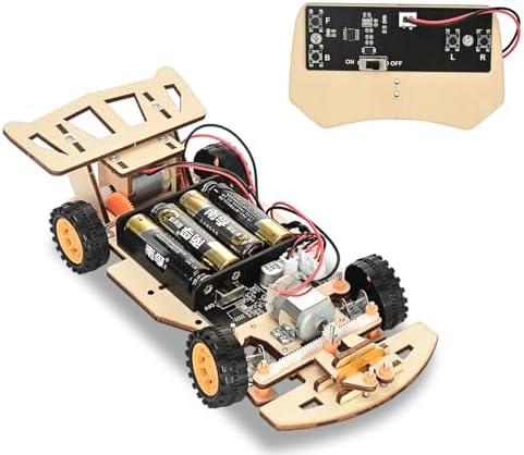 Self-Centering Steering Remote Control Car，STEM Projects for Kids Ages 8-12，Engineering kit, DIY rc car kit, STEM Kits for Kids Ages 8-12 by ScienSta