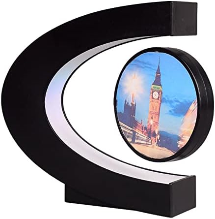 Personalized Magnetic Levitation Floating Photo Frame with LED Light Anti Gravity Maglev Picture Display Frame Office Home Desk Gadget Decor Birthday Gift for Men Family Husband Wife by BEBEVOGUE