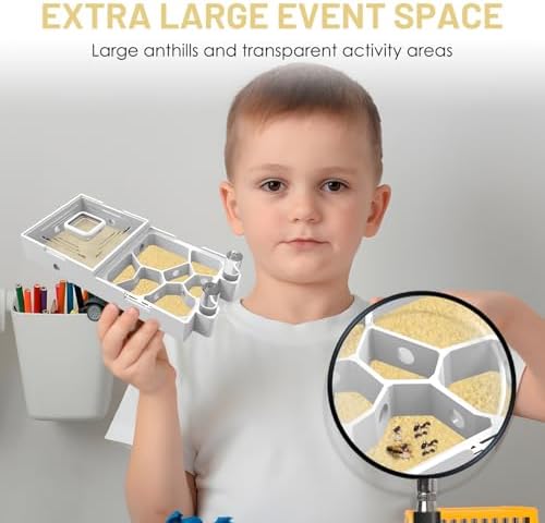 Nest Farm for Live Ants and Queen - Ant Farms with Yellow Sand Observation Transparent Ant Farm for Adults 3D Printed Nest Ant Workshop Castle Ant Garden Queen (Kit-A) - Image 6