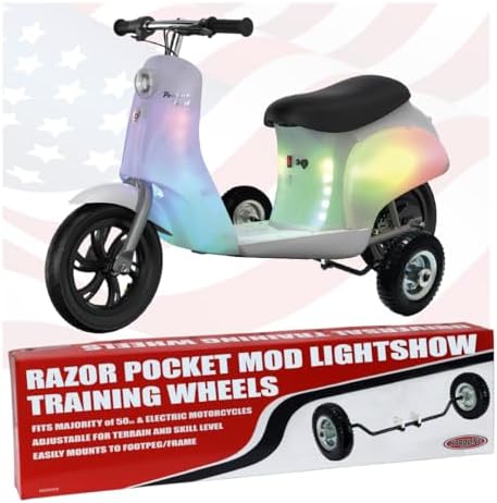 Hardline Products USA Training Wheels for Razor Pocket Mod Scooter Lightshow by VISITHardlineProducts