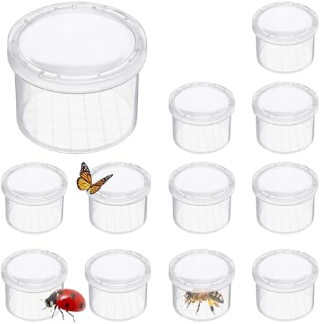 12 Pcs Bug Viewer Critter Magnifier Bug Catcher cage by Voittozege