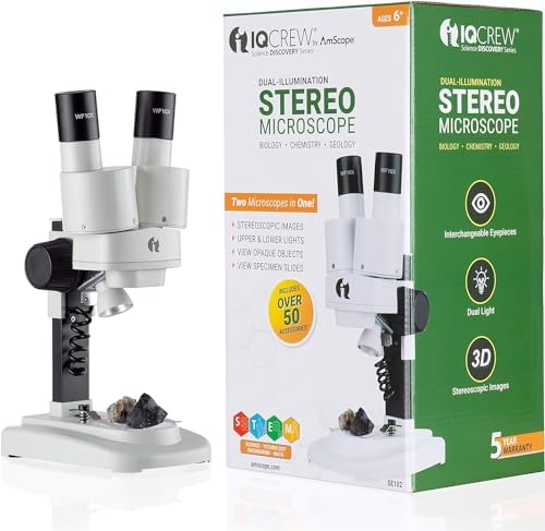 AmScope SE102Z-KT1 50X Binocular Stereo Microscope with Dual LED Light Kit - Image 3
