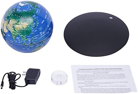 Magnetic Levitation Globe w/UFO-Shaped Base, 6 Inch LED Rotating Geographic Globe with RBG Light, Auto Rotation Suspended Floating World Map Night Light for Table Desk Decor Holiday Gift, Dark Blue - Image 3