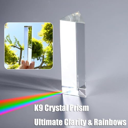 K9 Crystal Optical Prism Set for Photography & Science – 3-Piece Multi-Size Triangular Prism with Light Rainbow Effect for Photo Studio, Classroom Experiments, Outdoor Shooting & Learning Tools - Image 5