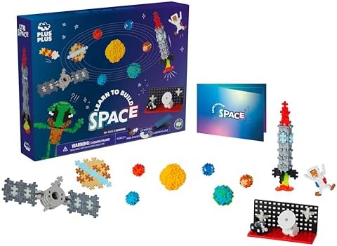 PLUS PLUS Learn to Build Super Set, Space - 1000 Mini Interlocking Pieces by Plus-Plus