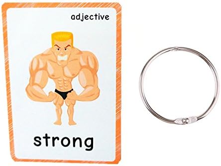 Set of Adjectives&Antonym Flash Cards for Toddlers(47 pc) | Kids Learning Flashcard & Montessori Pocket Cards Toys | Perfect for Pre-K Decor Background Wall Stickers, Teacher/Autism Therapists Tools - Image 2