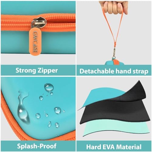GWCASE 3D Pen Case for 3Doodler Start+ Essentials, Green & Orange Zipper - Image 5
