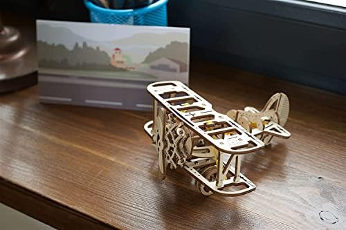 UGEARS Mini Biplane 3D Wooden Puzzles for Adults - Wooden Model Kits for Adults, DIY Craft Kit, Mechanical 3D Puzzle, for Aviation Enthusiasts and Puzzle Lovers - Image 5
