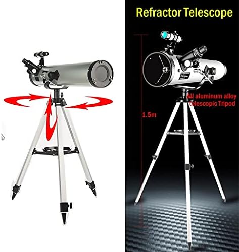 YXCKG Astronomical Telescope 70076, Telescope for Kids&Astronomy Beginners White Portable Refractor Telescope Kit with Adjustable Tripod, F11.25 Focal Ratio (Size : Set C) - Image 3