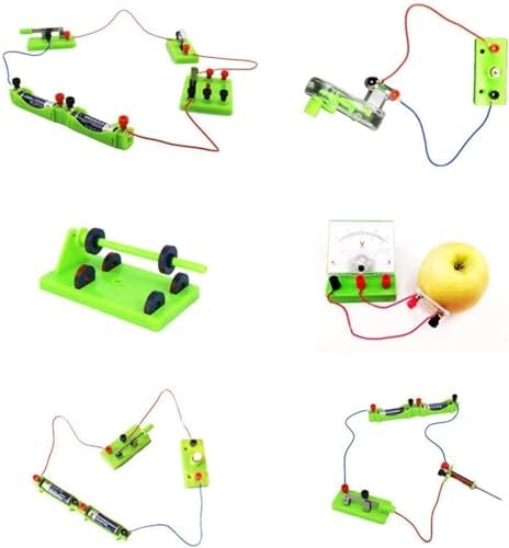 Simple Series Circuit Experiment Kit - Doorbell, Solar Cell & Electromagnet Attraction Tests with Copper Needles & Magnets - Image 2
